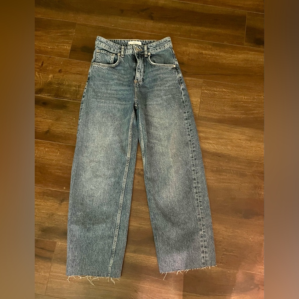 Mango Relaxed Fit Blue Jeans